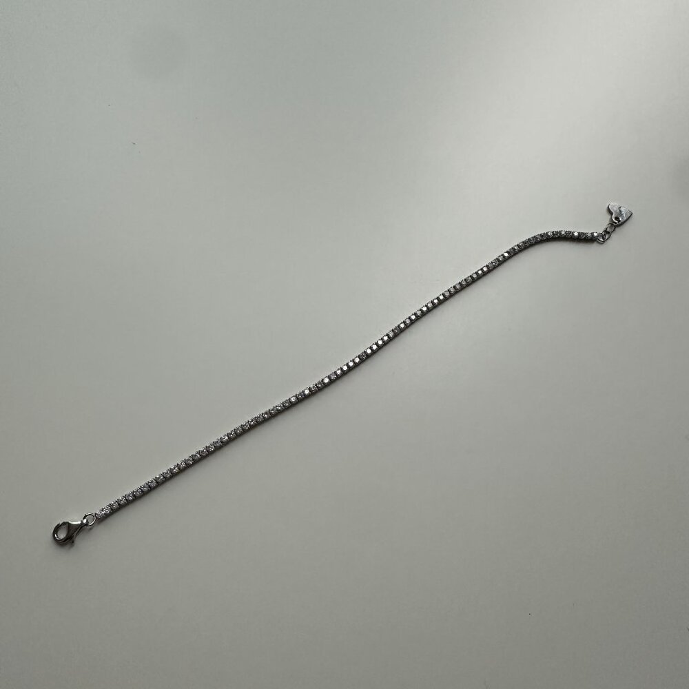 Silver Cubic Zirconia Tennis Bracelet